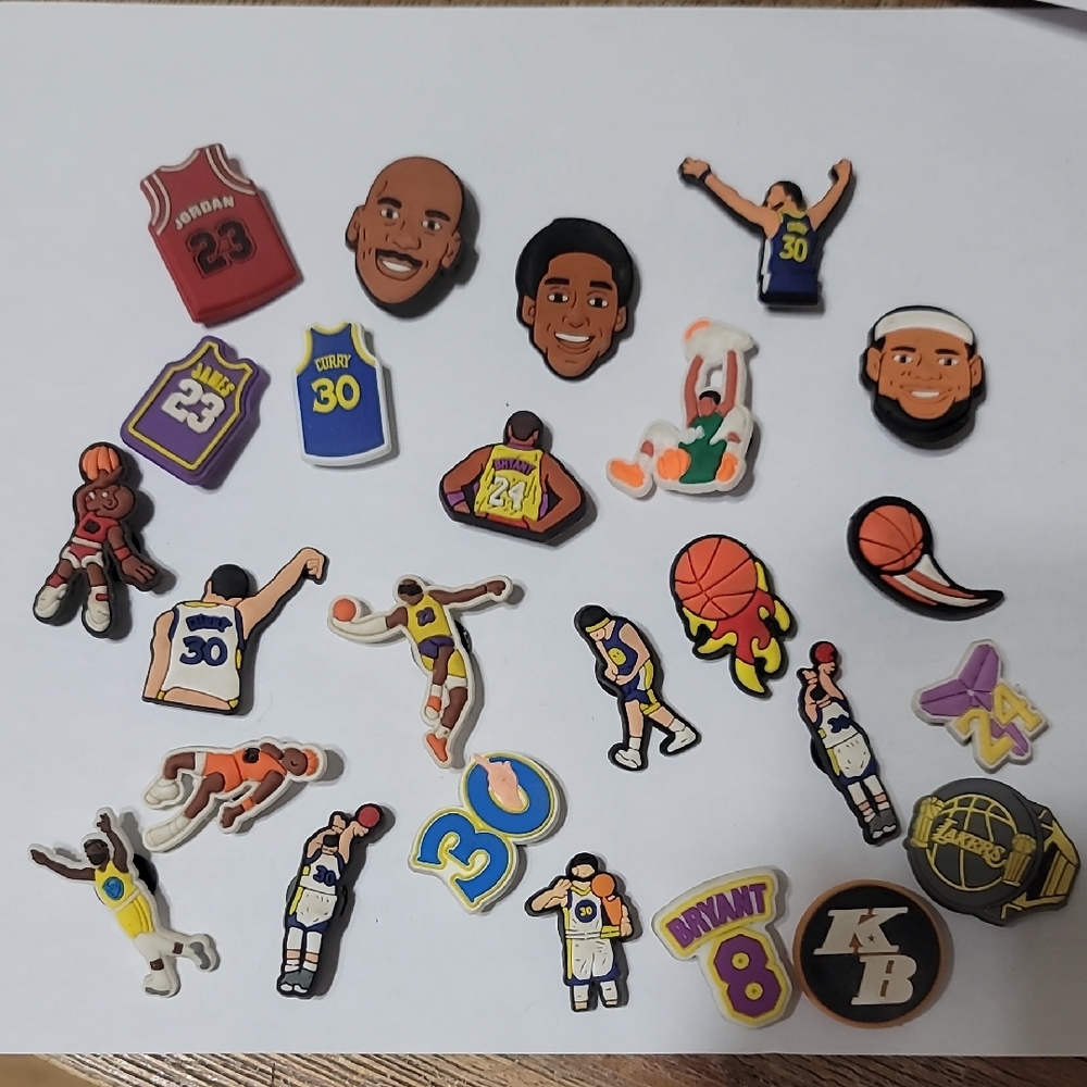 Basketball Themed Shoe Charms